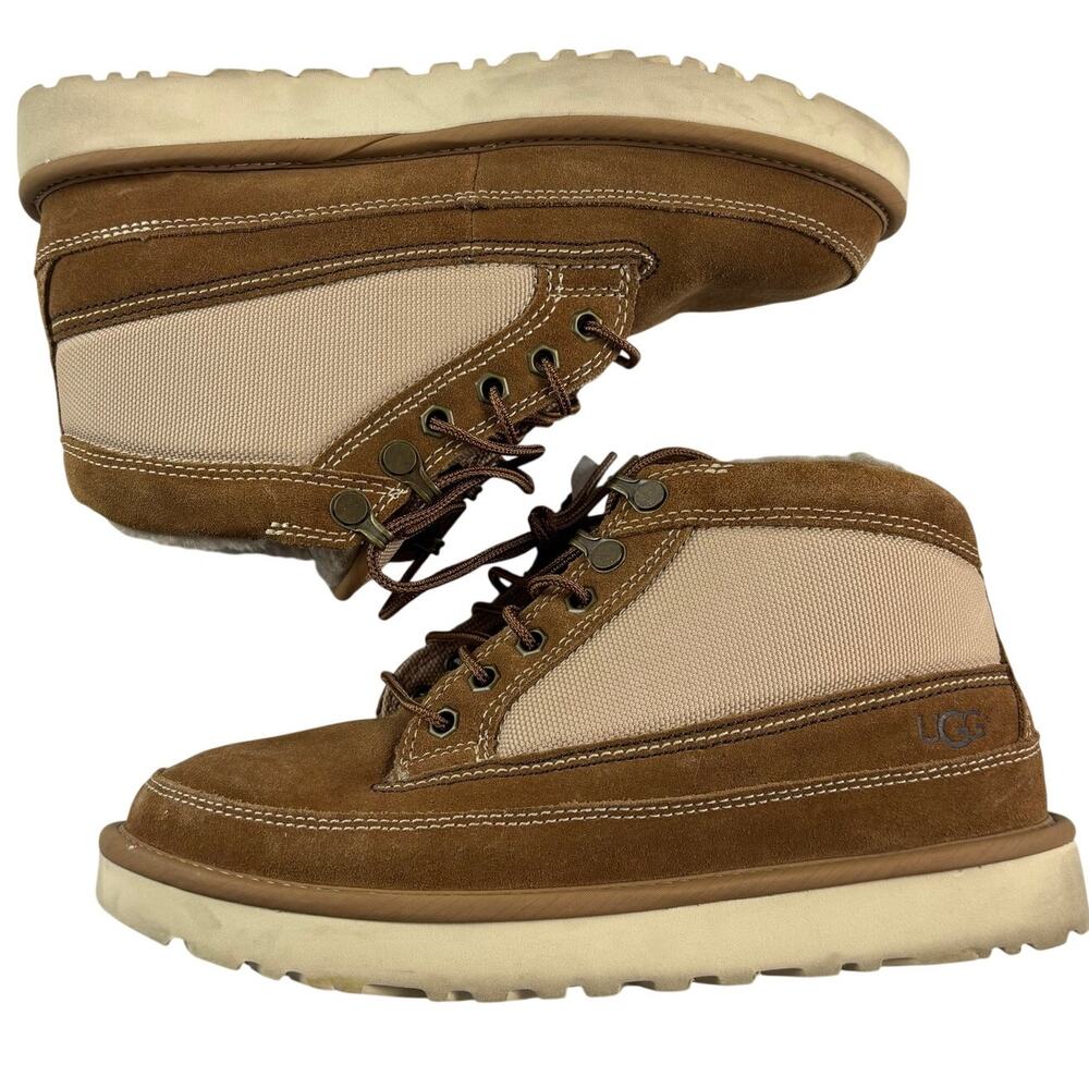 UGG Chestnut Brown Highland Field Chukka Boots Women's Size 7 Suede Lace Up